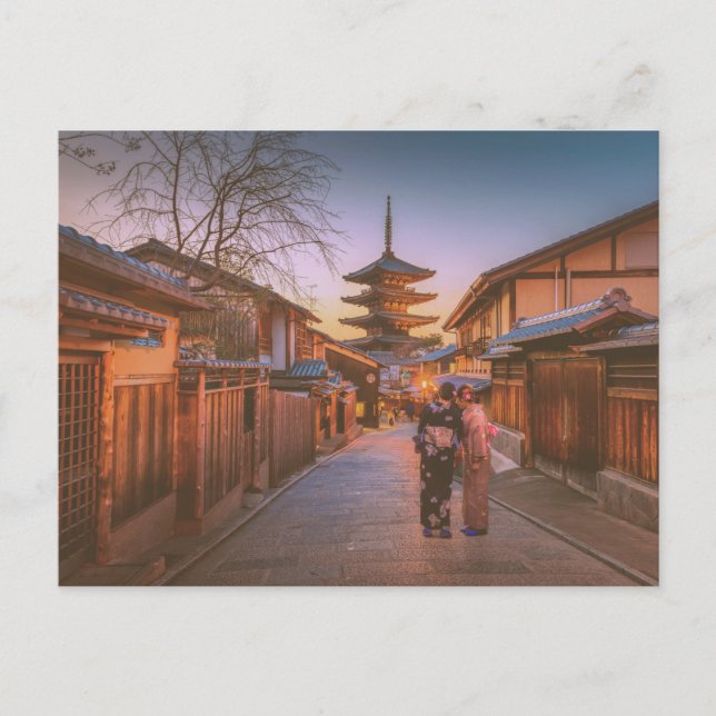 Carte Postale Pagode à Dusk à Kyoto Japon (Devant)