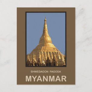 Carte Postale Pagode Shwedagon Yangon Myanmar