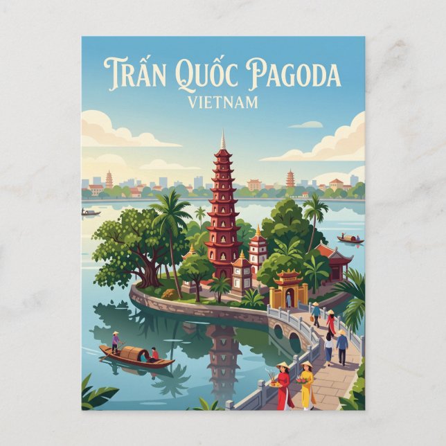 Carte Postale Pagode Trấn Quốc Viêt Nam (Devant)