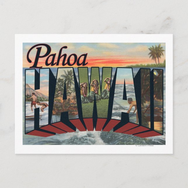Carte Postale Pahoa, HawaiiGrandes lettres ScènesPahoa, HI (Devant)