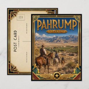 Carte Postale Pahrump Nevada Art Déco Vintage Âge d'Or