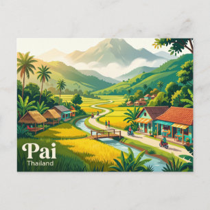 Carte Postale Pai, Chiang Mai, Mae Hong Son, Thaïlande