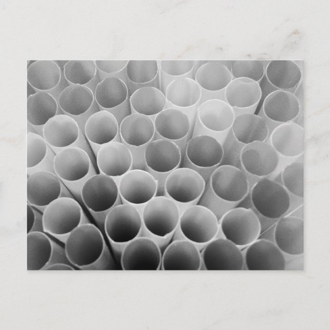 Carte Postale Pailles pliables noires et blanches (Devant)