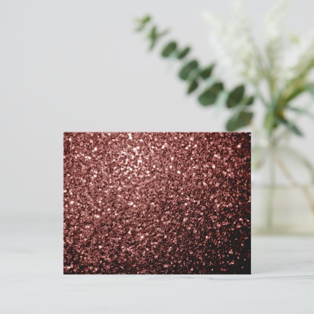 Carte Postale Paillettes fausses rouge brun (Debout devant)