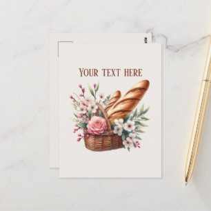 Carte Postale Pain de boulangerie amusant ajouter un message nom