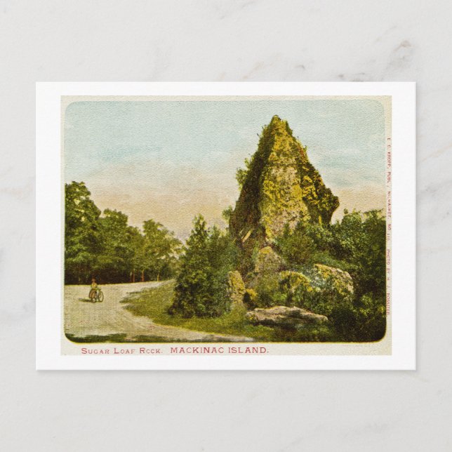 Carte Postale Pain de sucre Rock Île Mackinac Michigan (Devant)