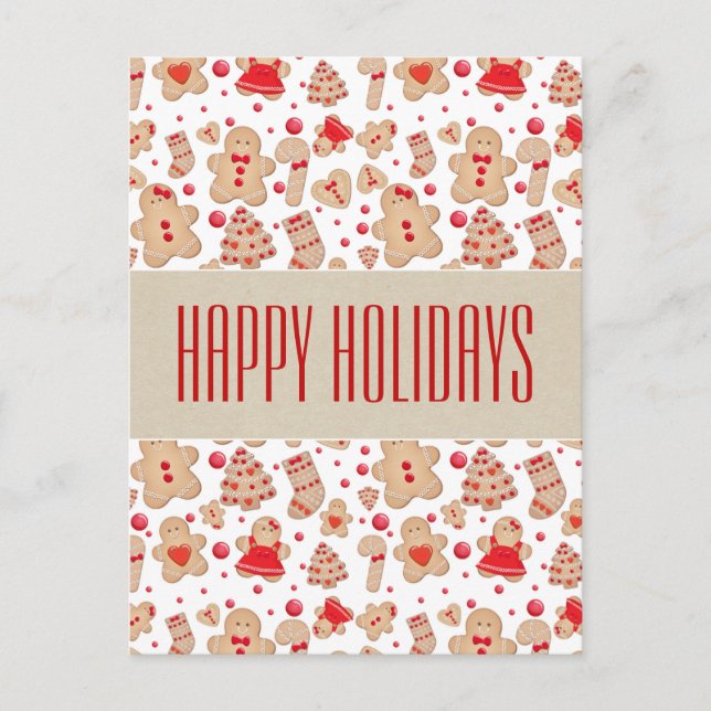 Carte Postale Pain d'épices Homme Baked Cookies Rustique Enregis (Devant)