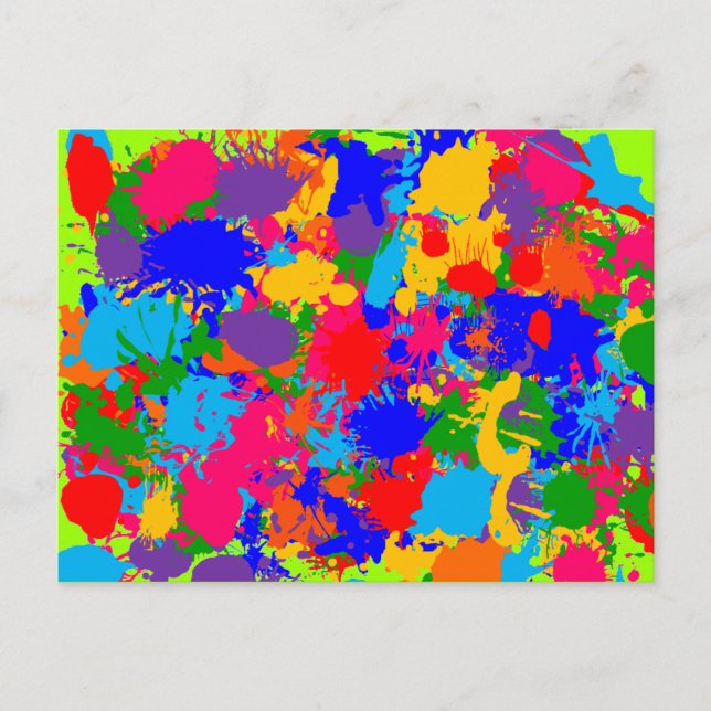 Carte Postale Paint Splatter (Devant)