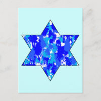 Paint Splatter bleu étoile juive