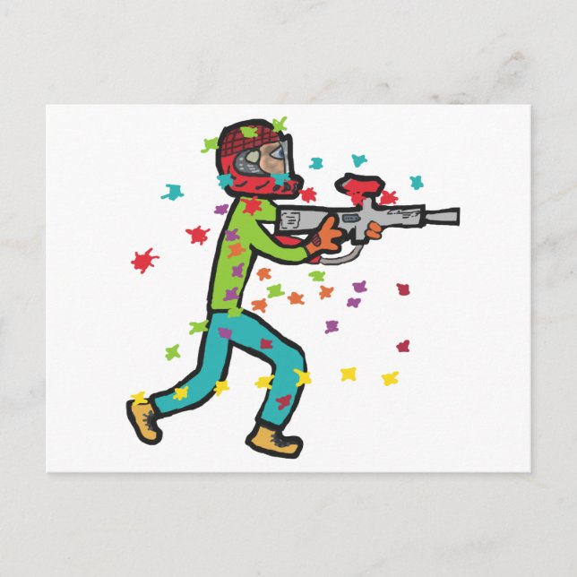 Carte Postale Paintball (Devant)