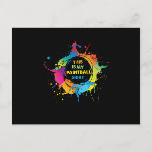 Carte Postale Paintball Jeu Couleur Balls Paintball Marqueur Cad