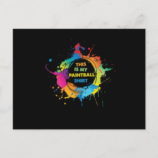 Carte Postale Paintball Jeu Couleur Balls Paintball Marqueur Cad (Devant)