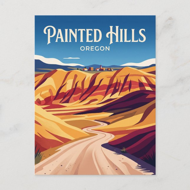 Carte Postale Painted Hills Road États-Unis (Devant)