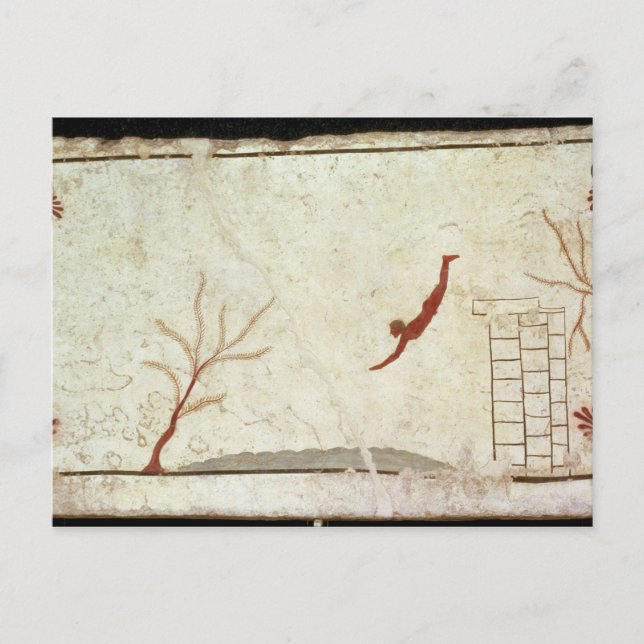 Carte Postale Painting from the Tomb of the Diver from the south (Devant)