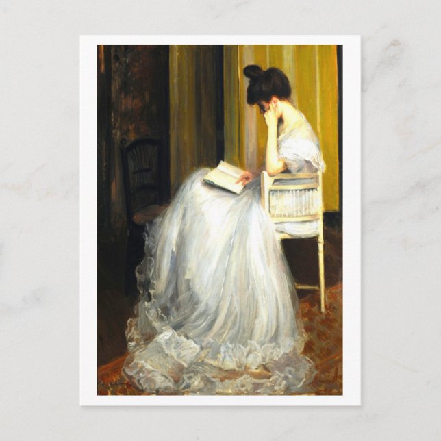 Carte Postale Painting of Woman Reading (Devant)