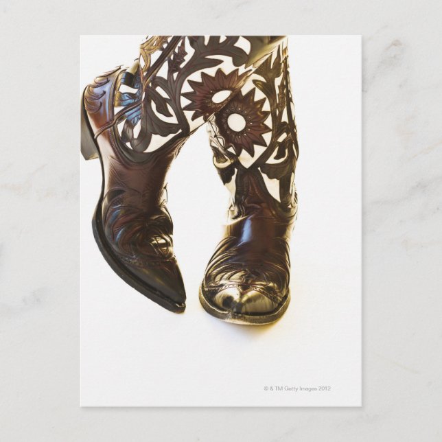 Carte Postale Paire de chaussures de cowboy 2 (Devant)