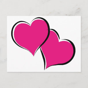 Carte Postale paire de coeurs