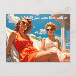Carte Postale Paire de dames sur une terrasse de Miami
