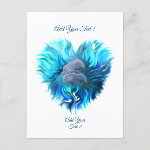 Carte Postale Paire de dauphins