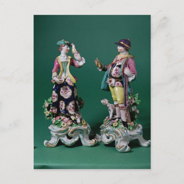 Carte Postale Paire de figurines de Bow d'un sportif (Devant)