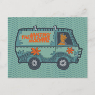 Carte Postale Paisely Scooby-Doo conduisant Mystery Machine
