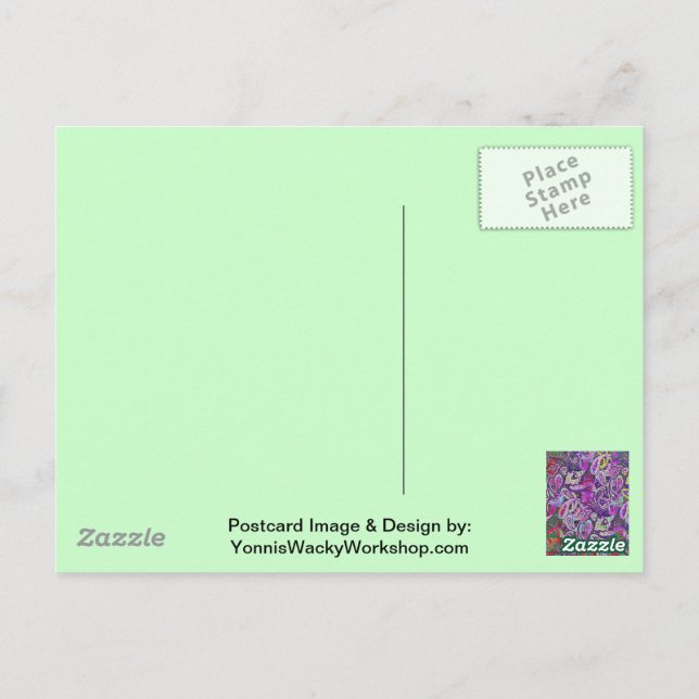 Carte Postale Paisley 4 (Dos)