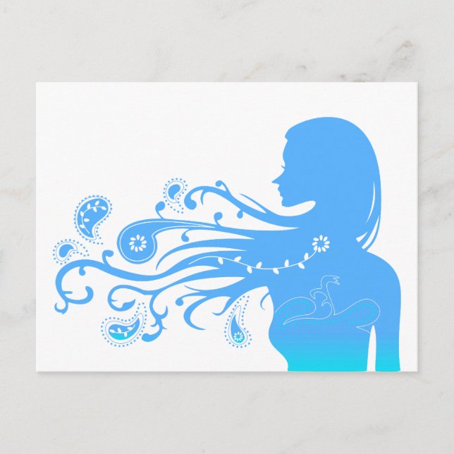 Carte Postale paisley d'été (Devant)