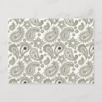 Paisley noir sur blanc
