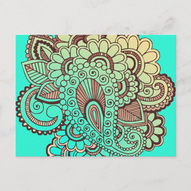 Carte Postale Paisley Ornaments I + votre backgr. & idées (Devant)