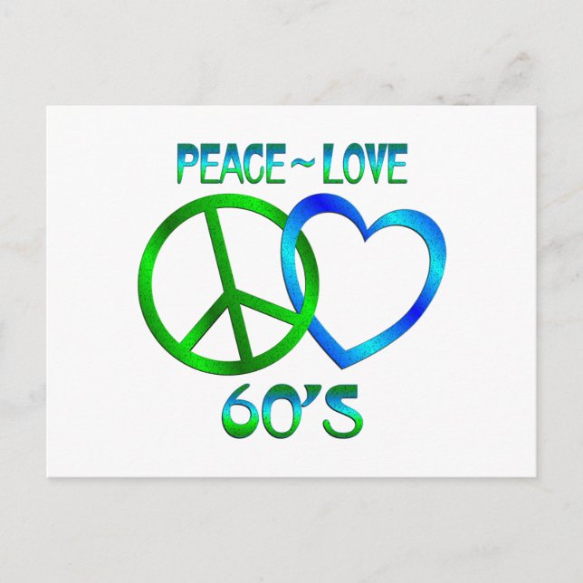 Carte Postale Paix - Amour 60's (Devant)