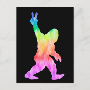 Carte Postale Paix Amour Bigfoot