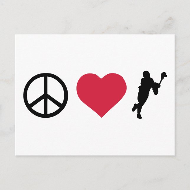 Carte Postale Paix, amour et crosse (Devant)
