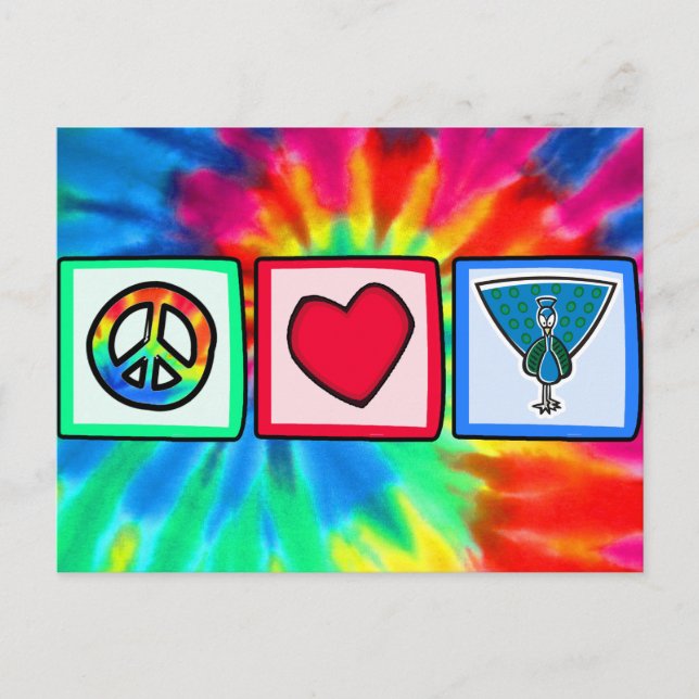 Carte Postale Paix, Amour, Pics (Devant)