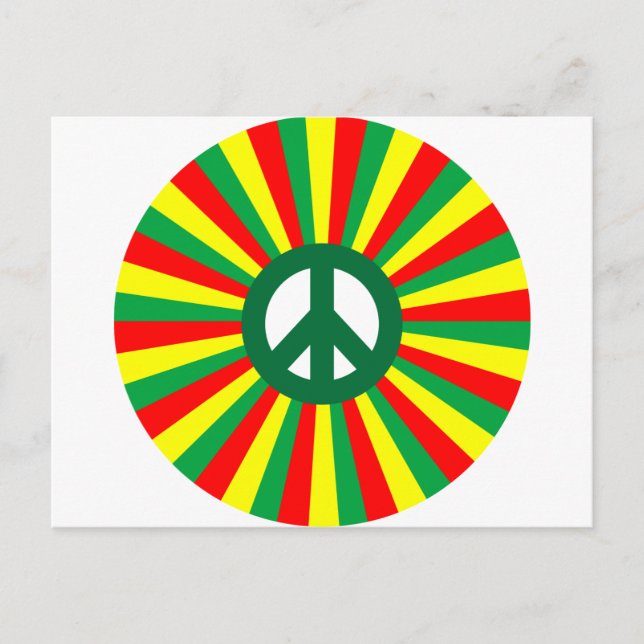Carte Postale Paix de Rasta (Devant)