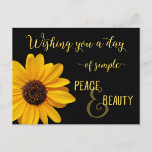 Carte Postale Paix et Beauté de Tournesol
