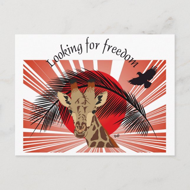 Carte Postale Paix et liberté pour tous (Devant)