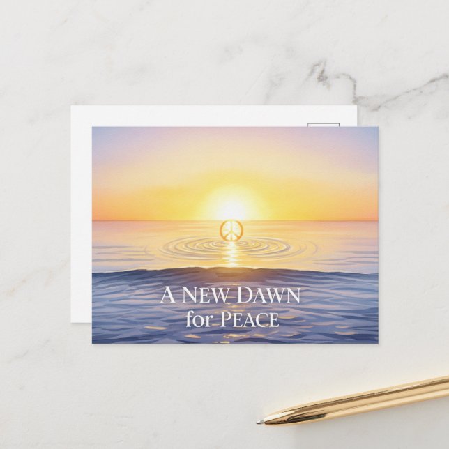 Carte Postale Paix internationale (Devant/Arrière en situation)