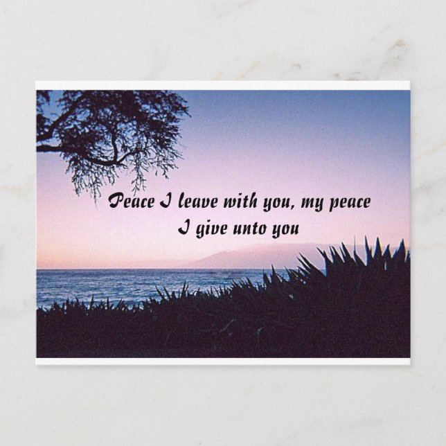 Carte postale Paix Je Laisse (Devant)