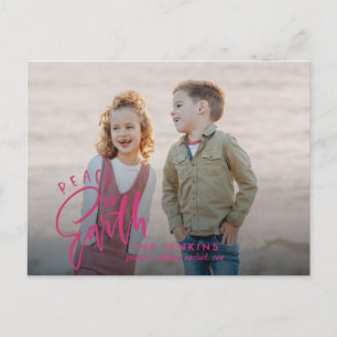 Carte Postale Paix sur terre   Magenta   Photo de Noël