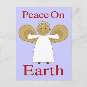 Carte postale Paix sur Terre Noël Angel