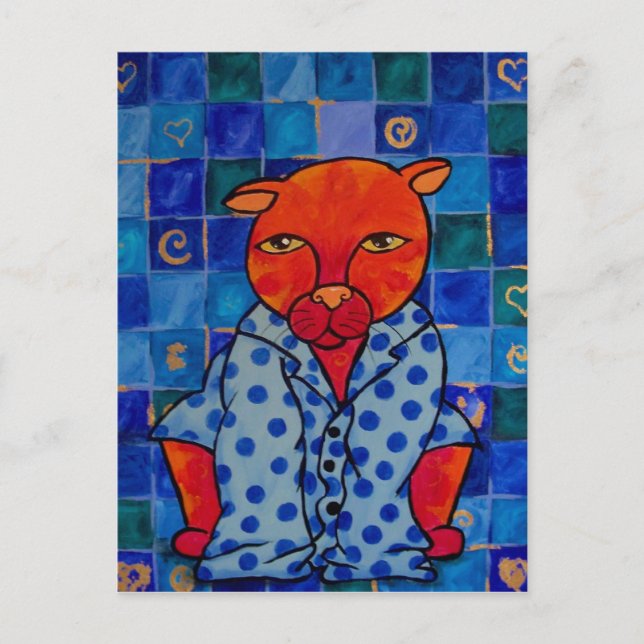 Carte Postale Pajamas de chats (Devant)