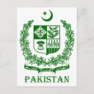 Carte Postale PAKISTAN - emblème/blason/drapeau/symbole