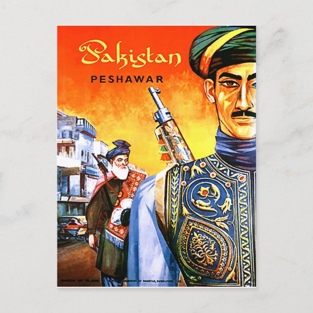 Carte Postale Pakistan, soudeurs de Peshawar, voyage vintage (Devant)
