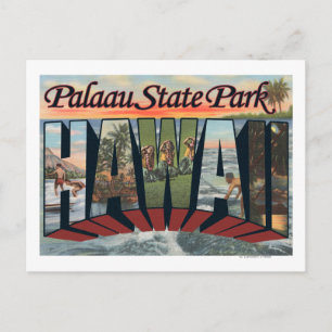 Carte Postale Palaau State Park, Hawaii - Scènes à grandes lettr