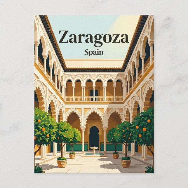 Carte Postale Palacio de la Aljafería Espagne (Devant)