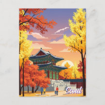 Palais à l'automne Séoul Corée du Sud