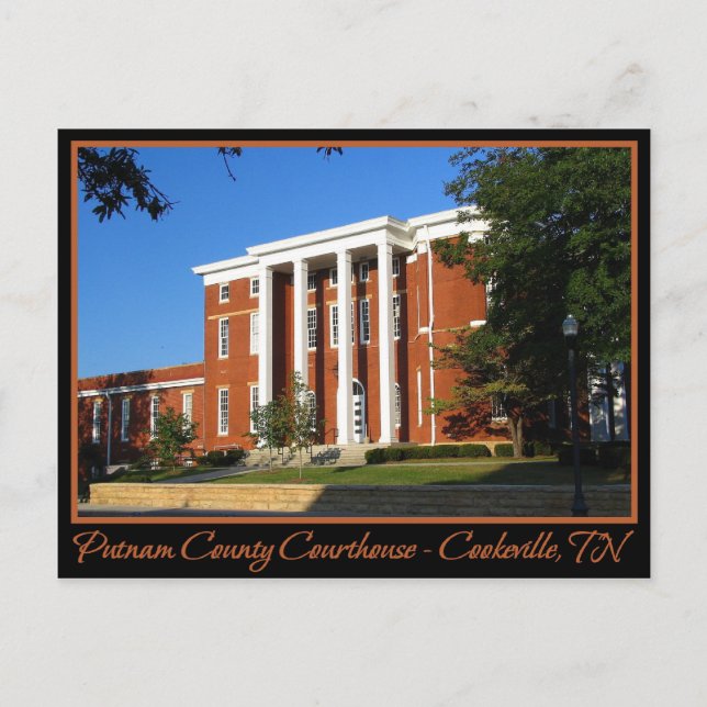 Carte Postale Palais de justice du comté de Putnam - Cookeville, (Devant)