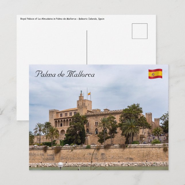Carte Postale Palais de l'Almudaina à Palma de Majorque (Devant / Derrière)