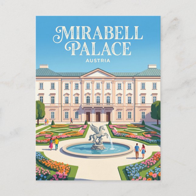 Carte Postale Palais de Mirabell Autriche (Devant)