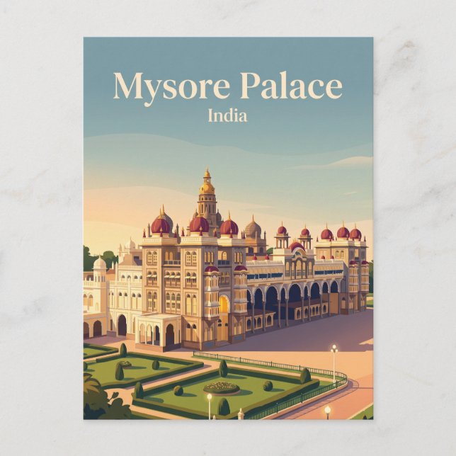 Carte Postale Palais de Mysore Inde (Devant)